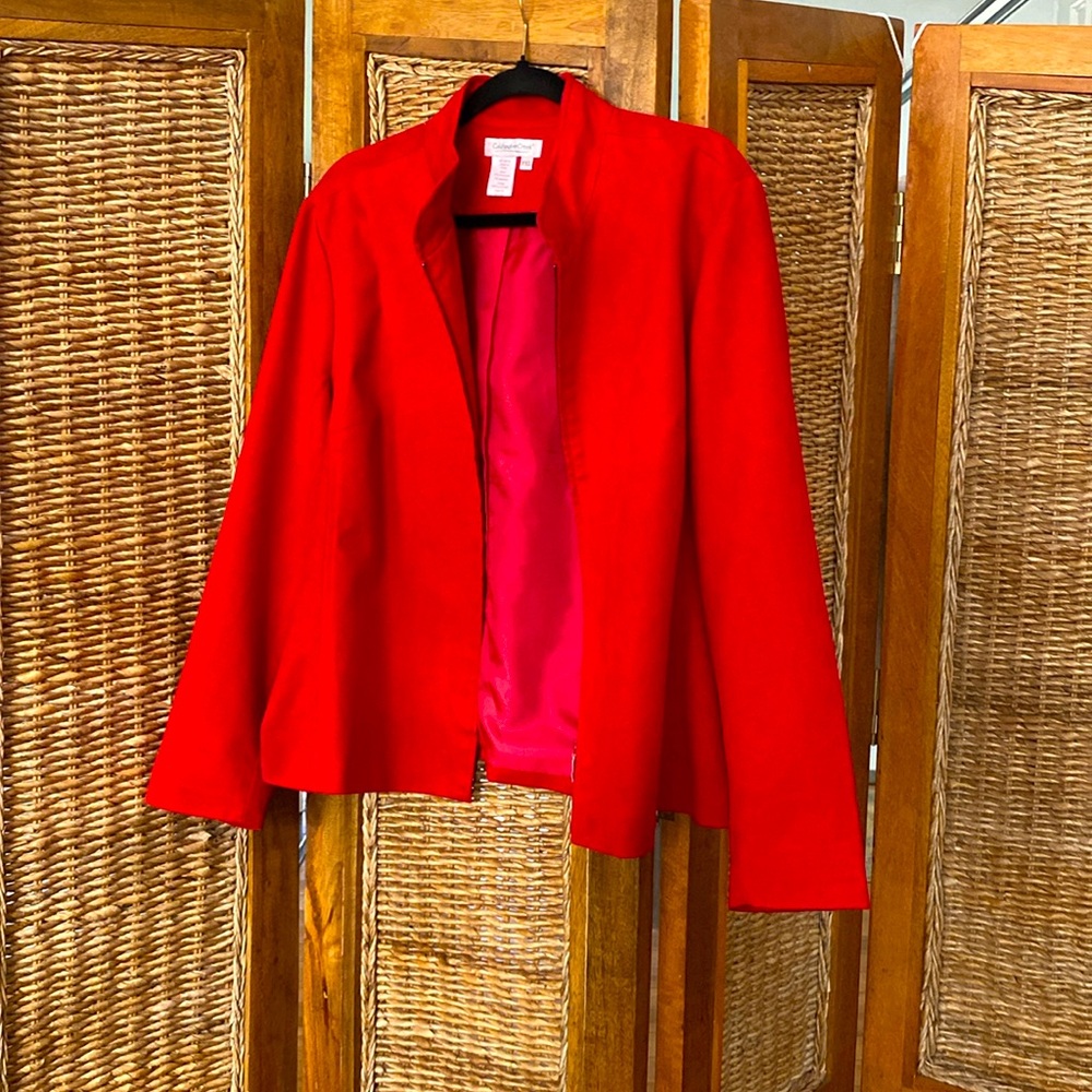 Coldwater Creek Red XL Petit Blazer Jacket